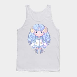 Blue Chibi Girl Tank Top